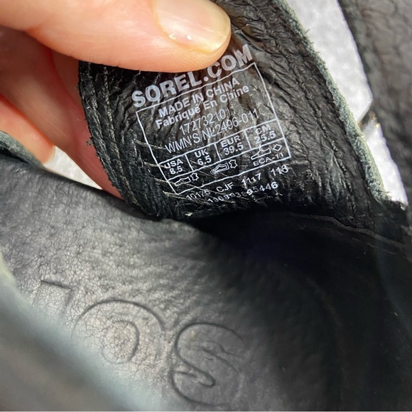 Sorel Torpeda Lace II Sandal Black Buttery Soft Leather Women's Size 8.5 - Picture 10 of 12